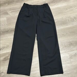 Beyond Yoga Status Black Wide Leg Pants
